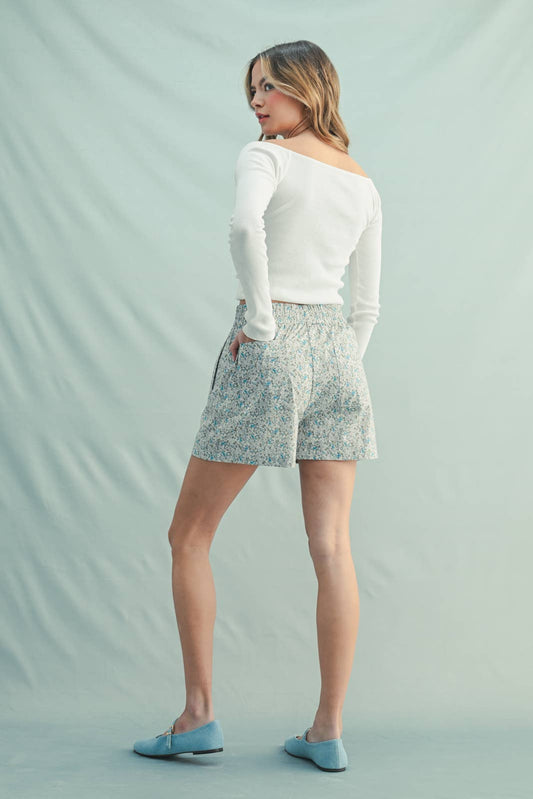 Floral Wide-Leg Shorts