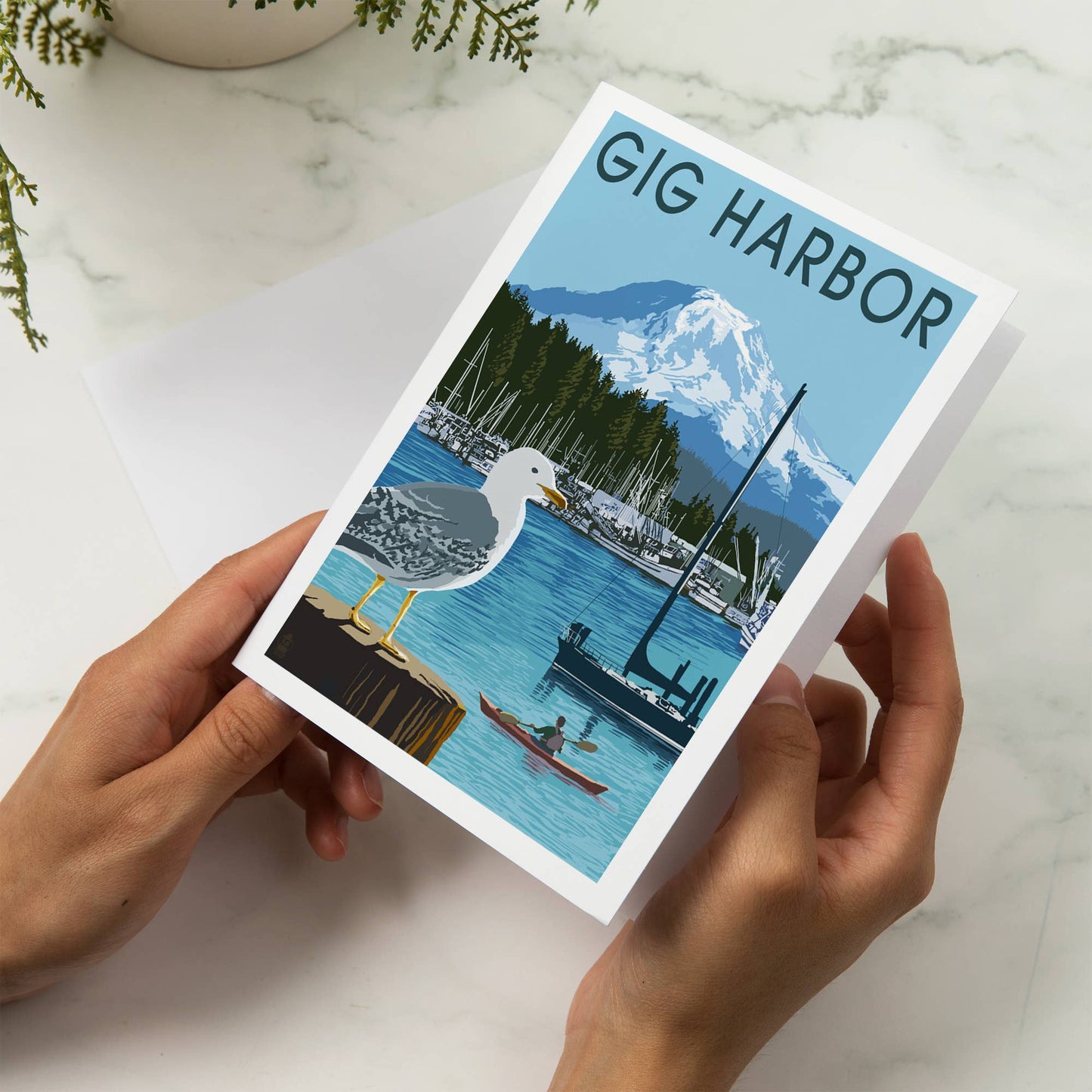 Greeting Notecard Gig Harbor Day Scene