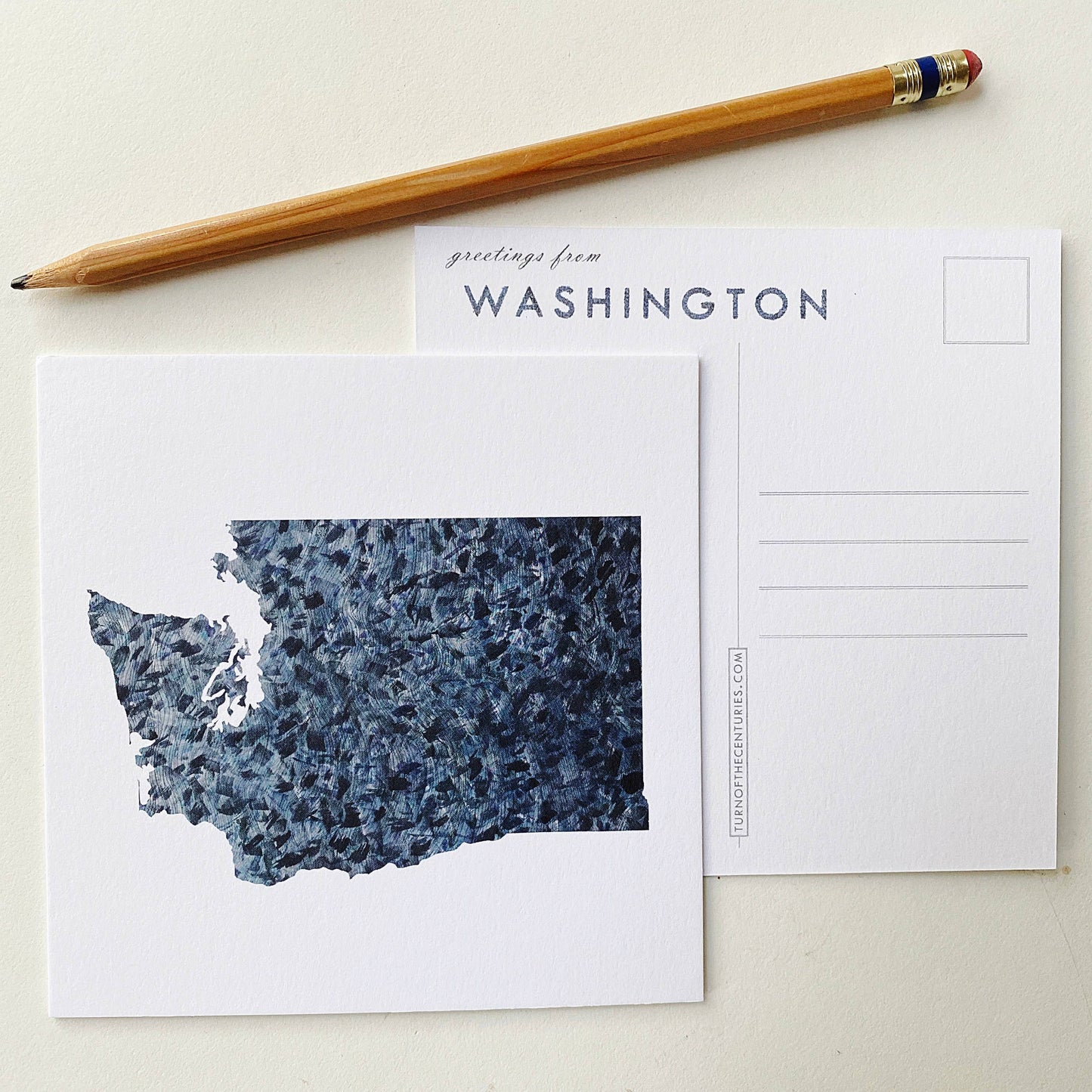 Washington State Map - Postcard