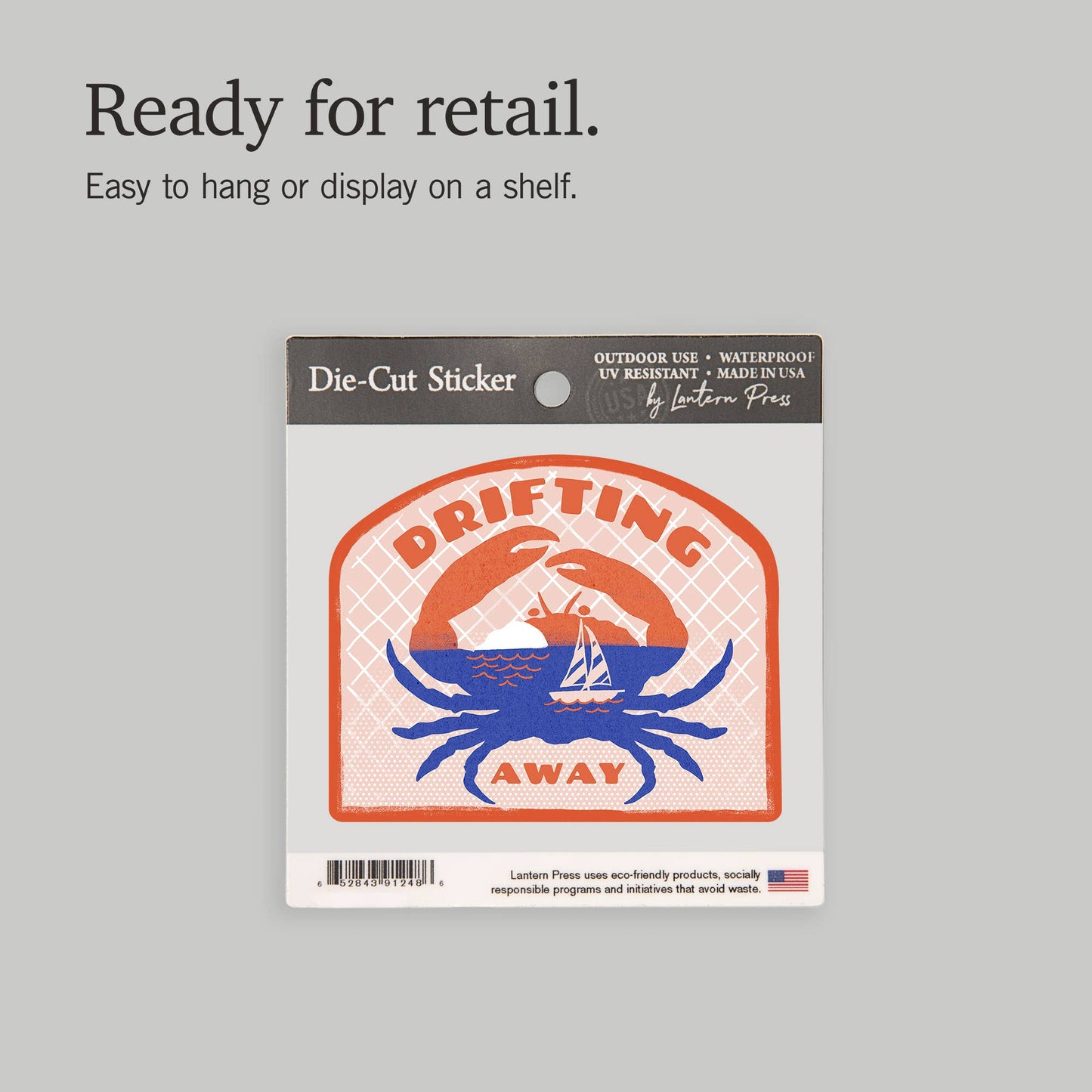 Dockside Series, Crab: Mini STICKERS