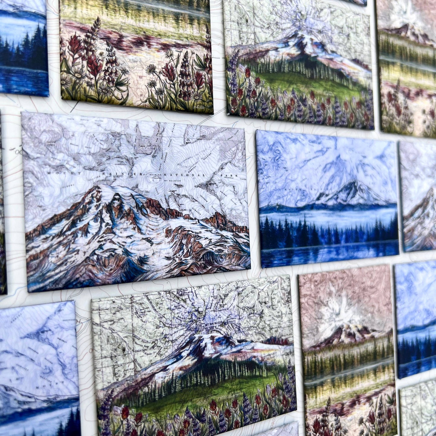 Washington Mt Rainier Magnets: Rainier Morning