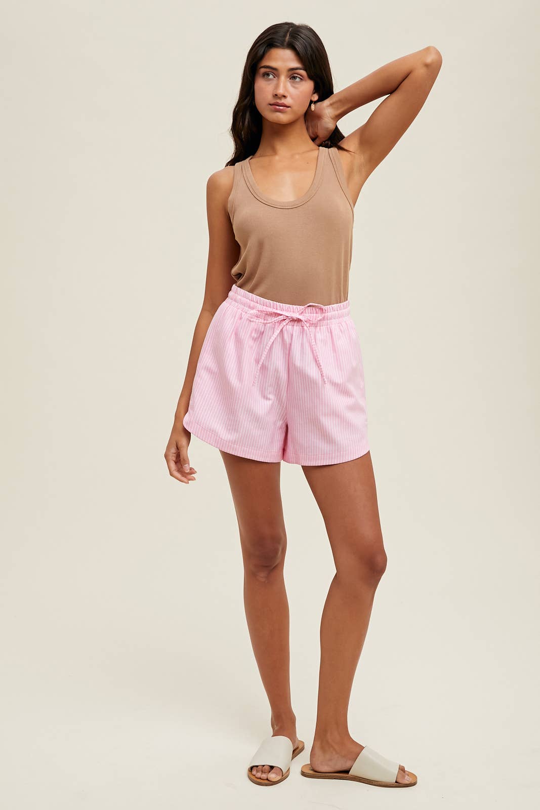 BASIC SCOOP NECK RIBBED KNIT TANK / WL25-10185: OFF WHITE, L