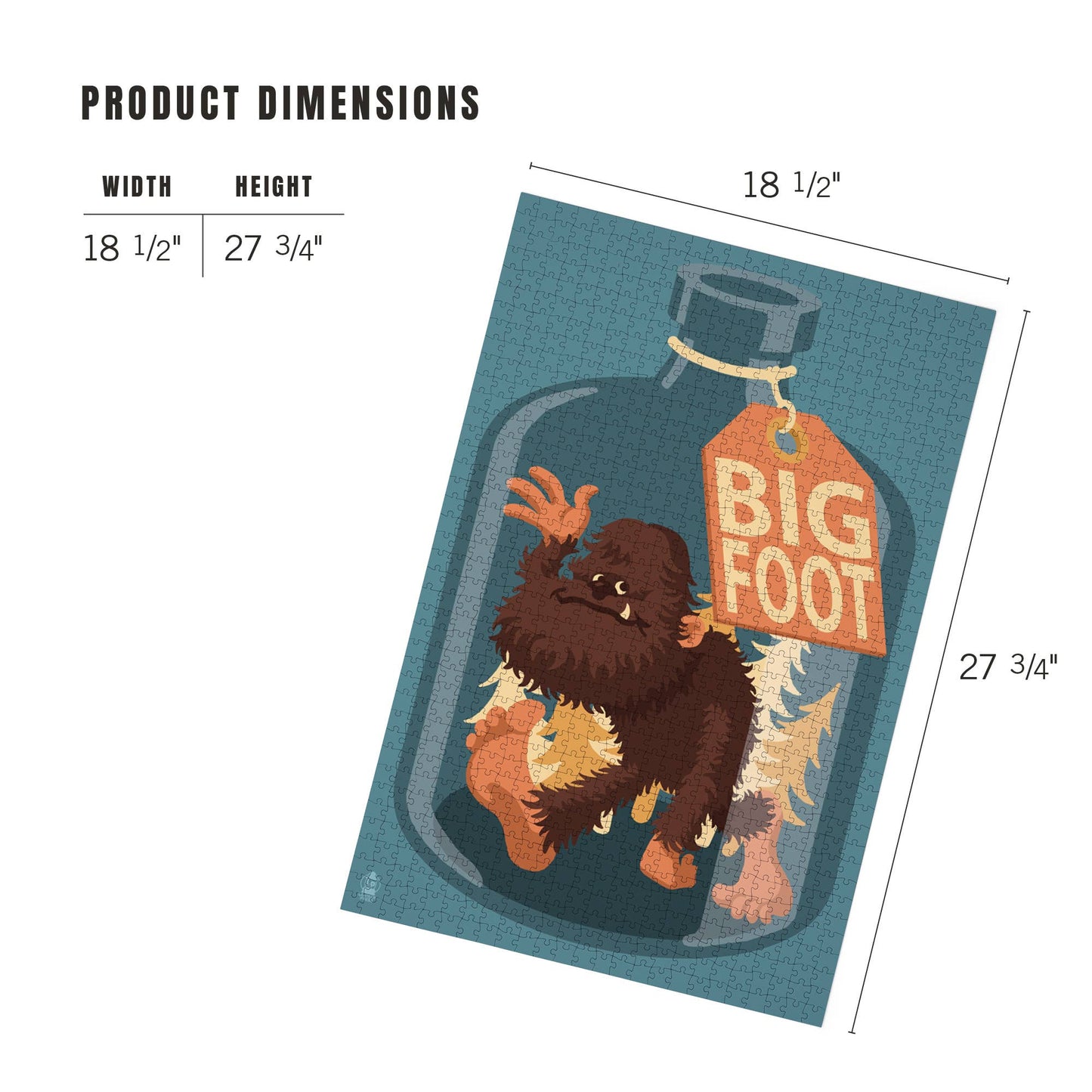 1000 PIECE PUZZLE Bigfoot in a Bottle
