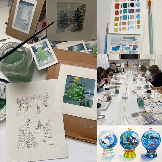 Learn to Paint with Pat Askren: Seasonal Harbor Acrylic Ink Workshop