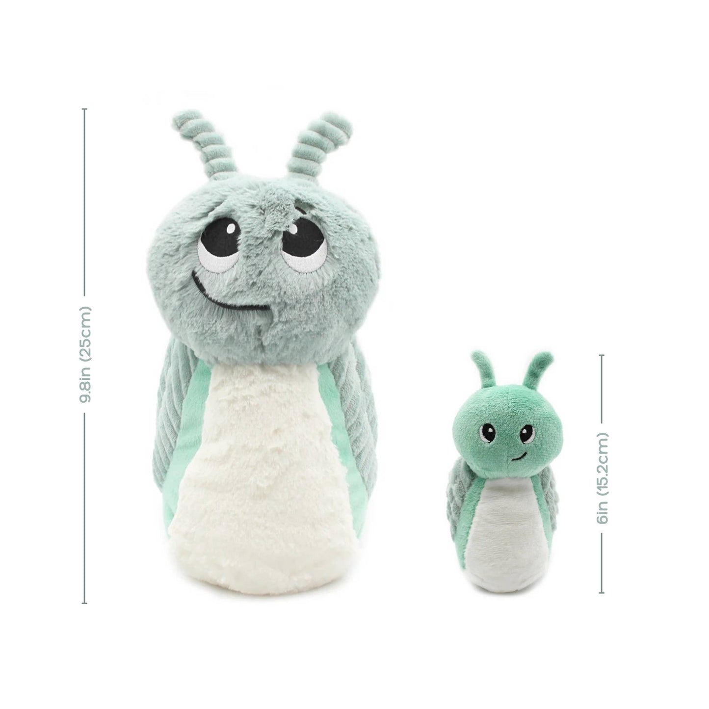 Les Ptipotos | Snail Mom & Baby Animal Plush Toy - Mint