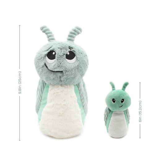 Les Ptipotos | Snail Mom & Baby Animal Plush Toy - Mint