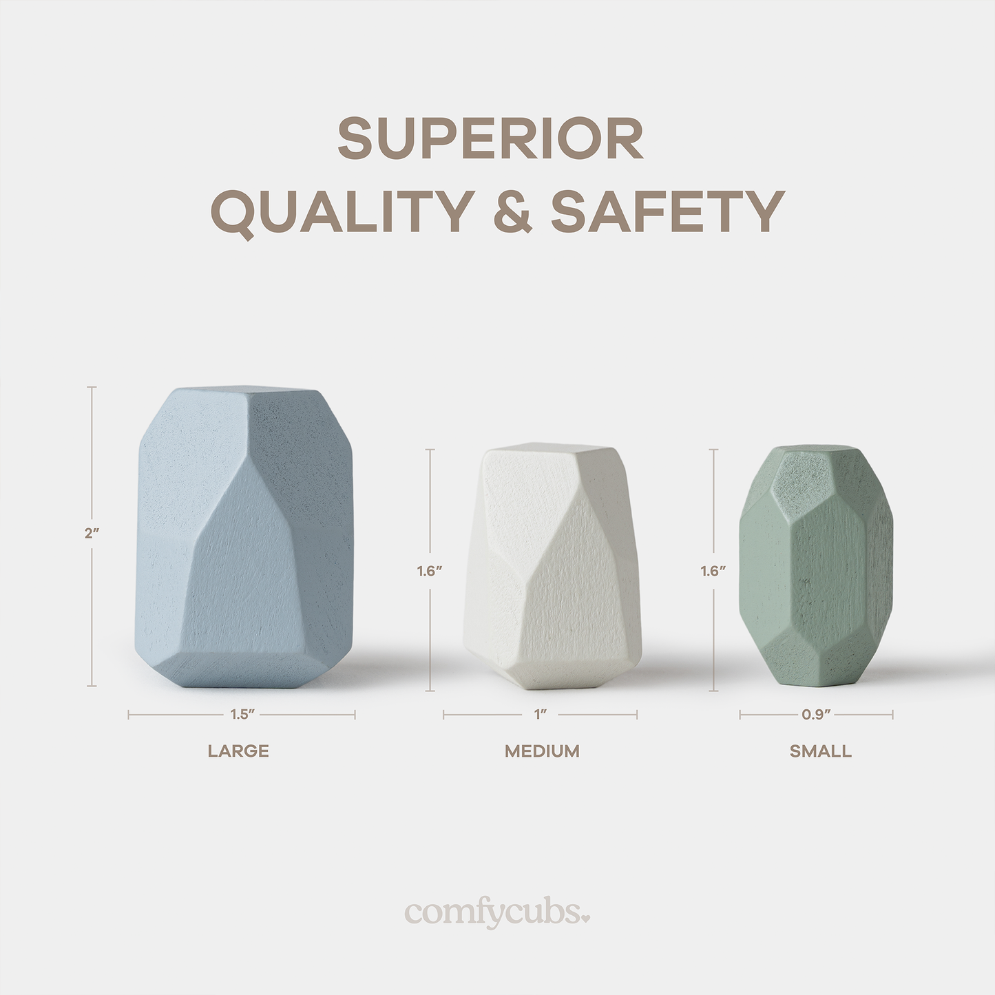 Stacking Rocks, 36 pcs Wooden Stacking Stones by Comfy Cubs