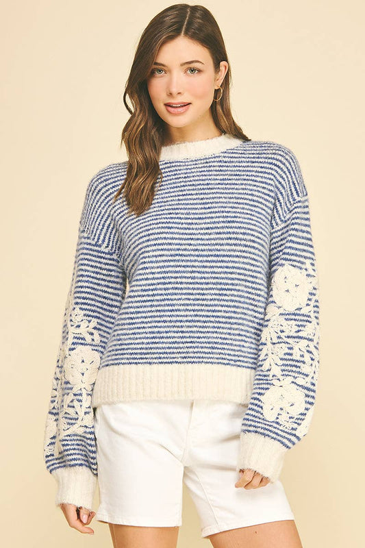 Floral Embroidered Sweater