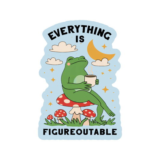 Positive Motivational Frog Sticker