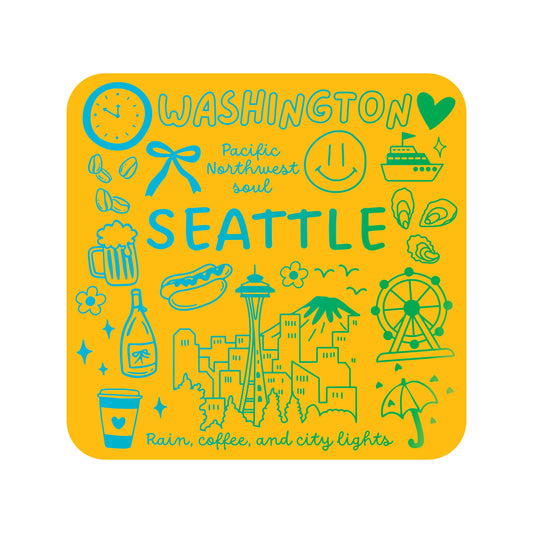 Washington WA Pacific NW Seattle High Quality Vinyl Sticker