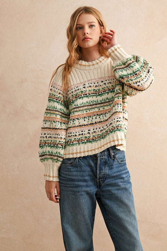 MULTI COLOR SWEATER TOP