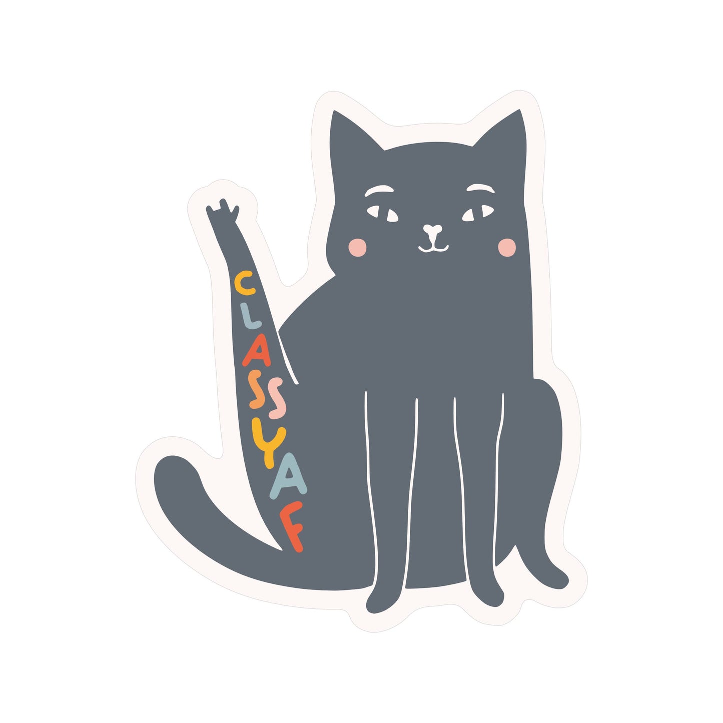 Swear Kitty Cat Funny Feline High Quality Vinyl Sticker