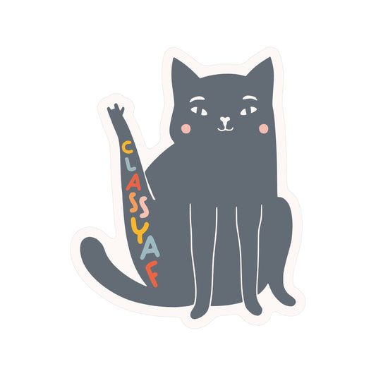 Swear Kitty Cat Funny Feline High Quality Vinyl Sticker