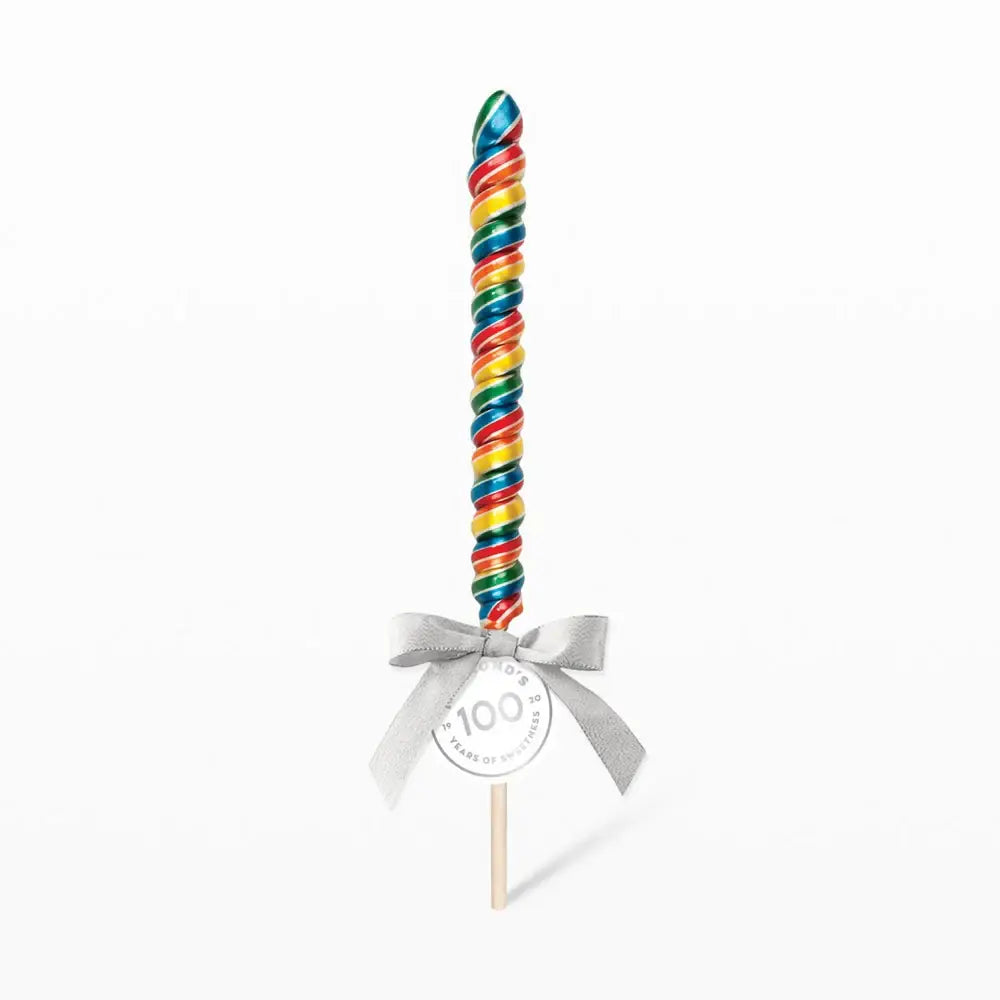 Handmade Spiral Lollipop - Rainbow Blast Fruit Punch - 2 oz