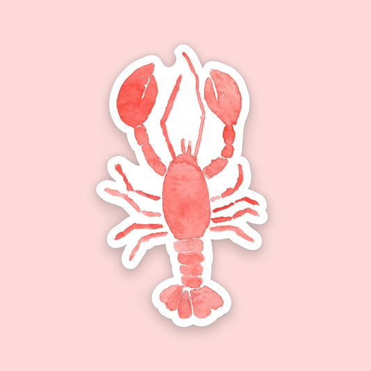 Watercolor Lobster Sticker | Red Lobster Sticker | 2" x 3"