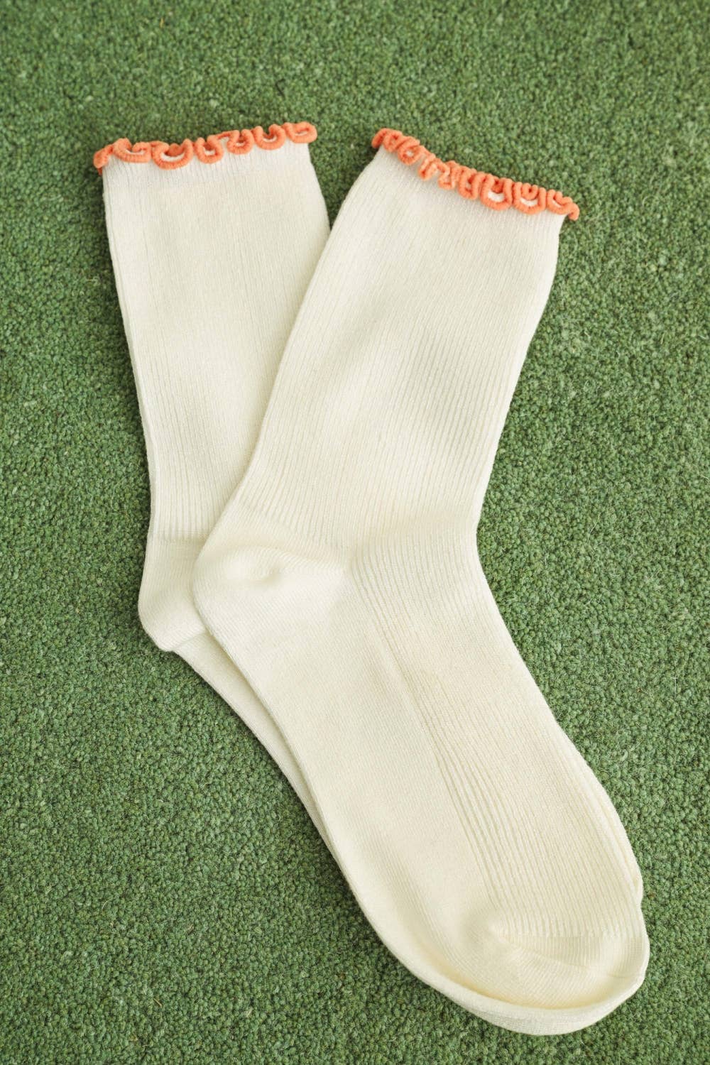Ruffle Crewneck Socks