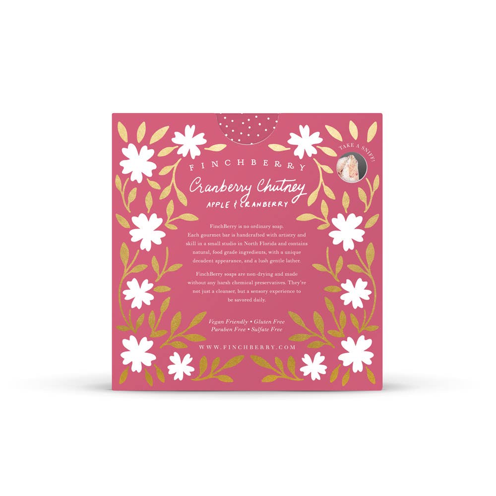 Holiday Cranberry Chutney Stocking Stuffer Vegan Boxed Soap