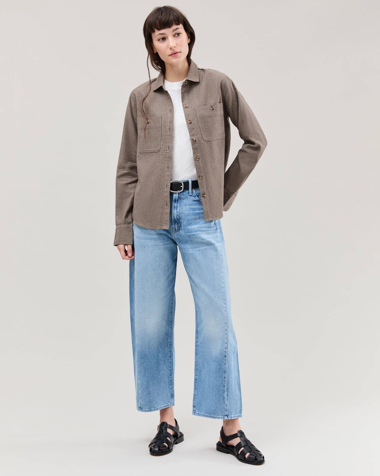 Cotton Twill Linen Roma Work Shirt