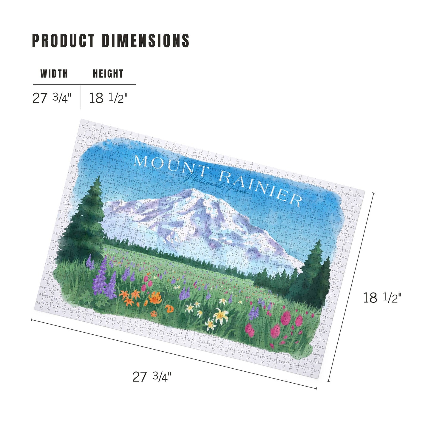1000 Piece Puzzle Rainier National Park Washington Botanical