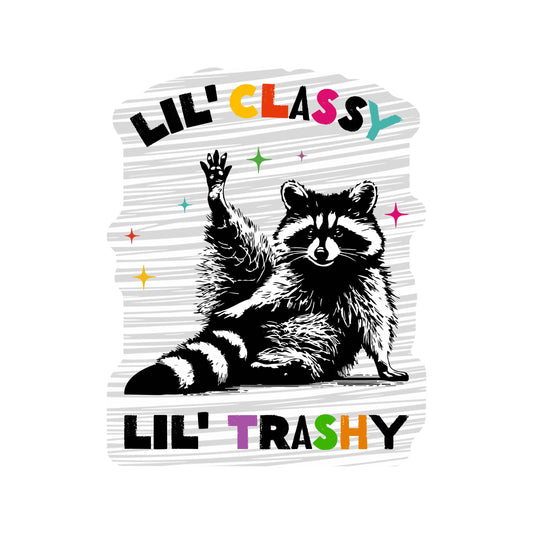 Cute Funny Classy Trashy Raccoon Sticker