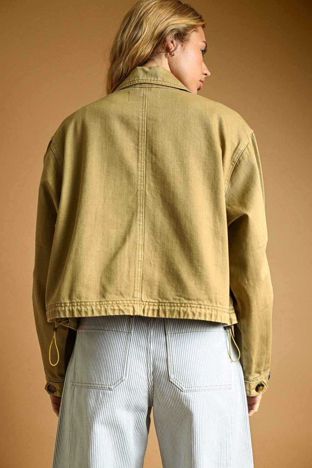 Olive Green Cotton Twill Jacket