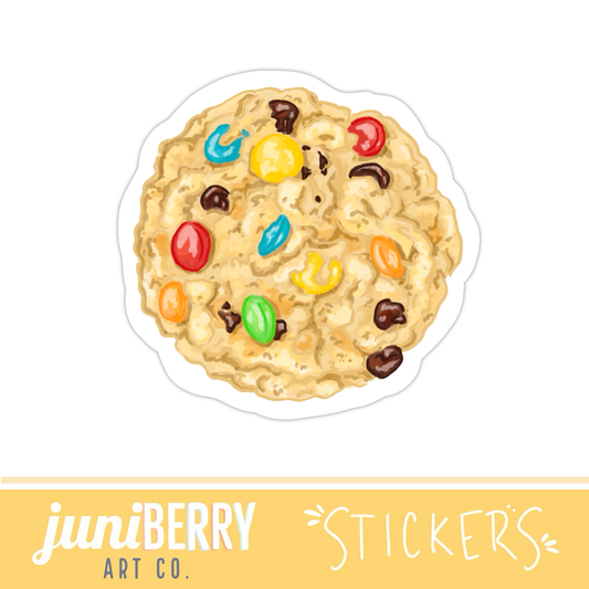 Chocolate Monster cookie, food, snack - vinyl sticker