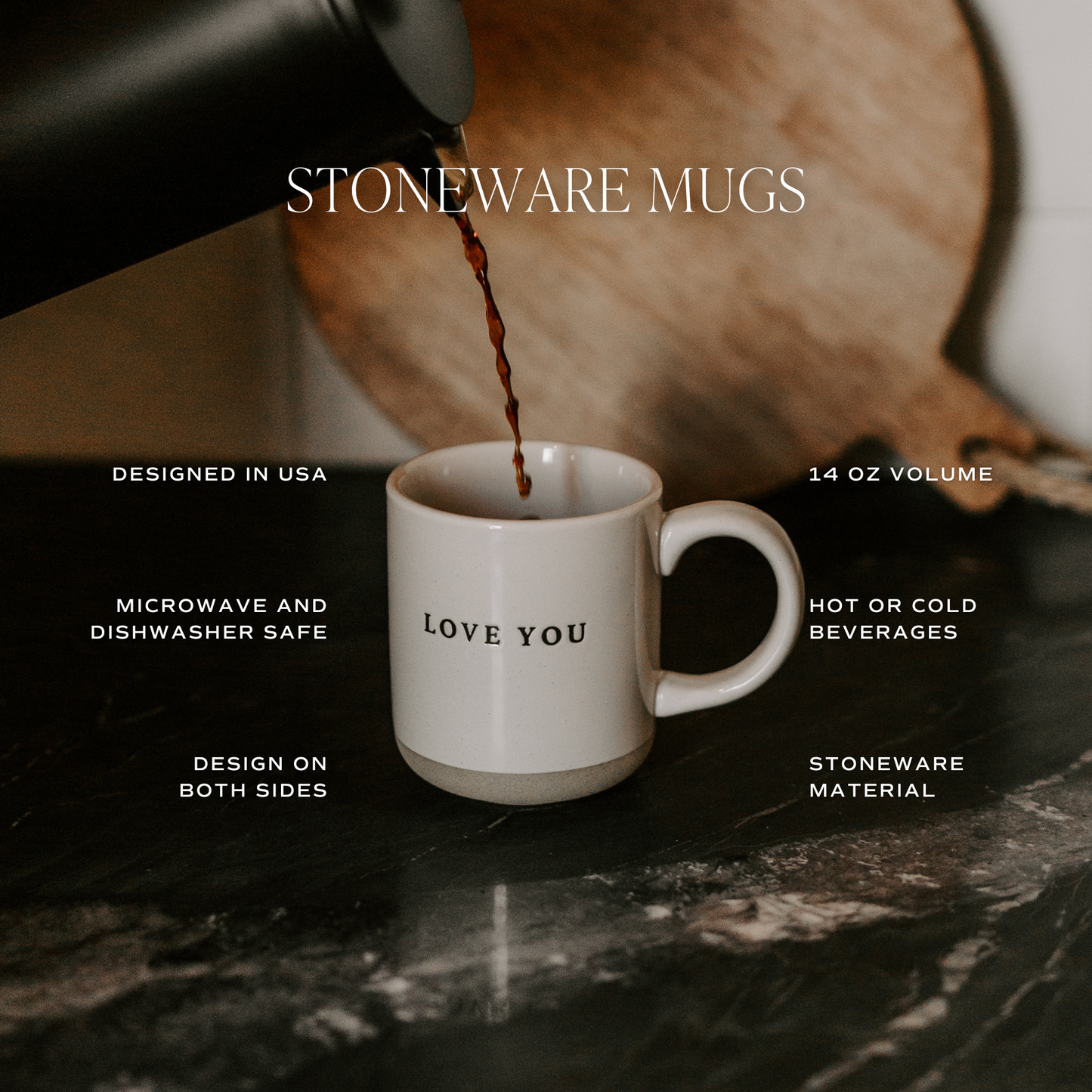 Cross Stoneware Coffee Mug - Home Decor & Gifts