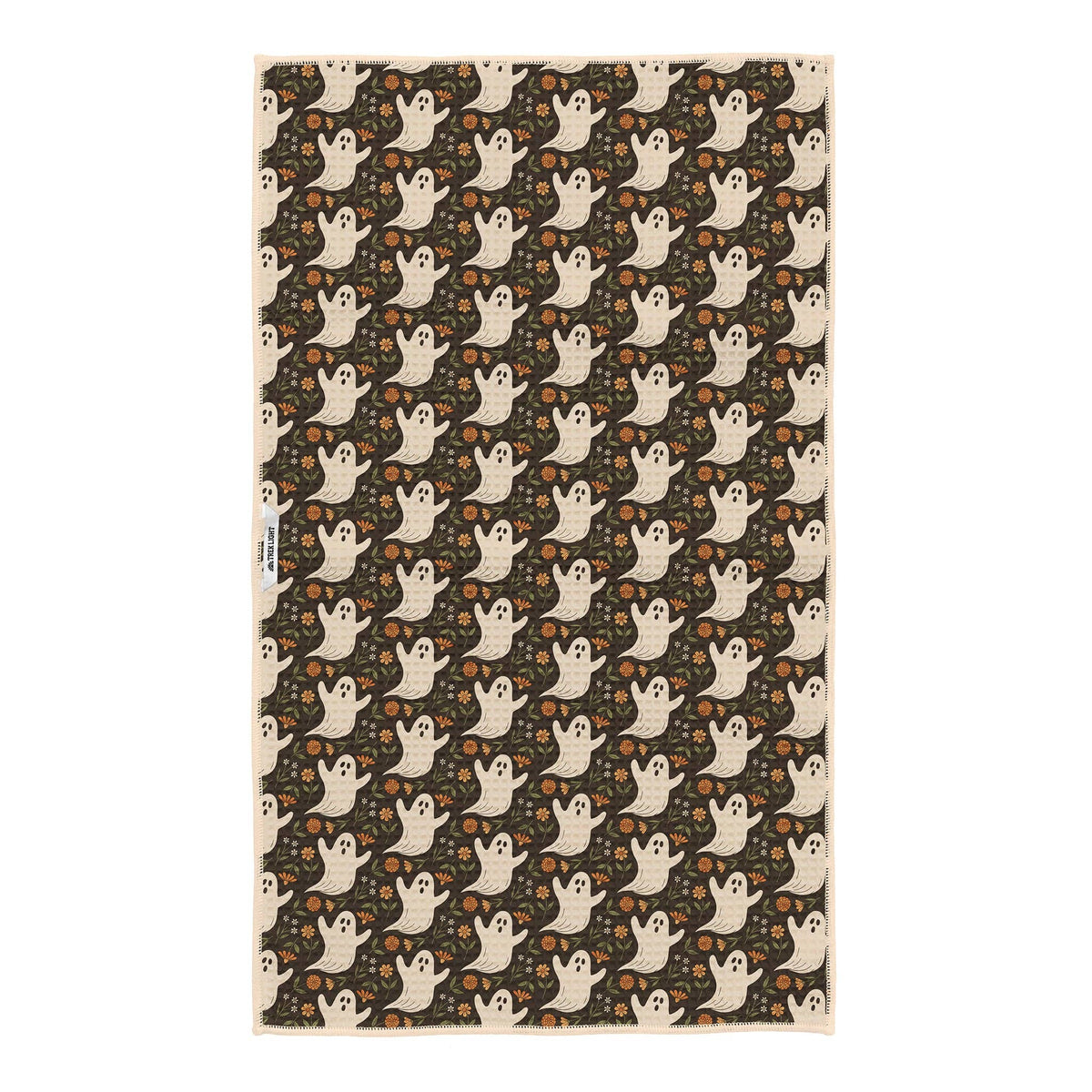 Ghost Garden Halloween Kitchen Tea Towel
