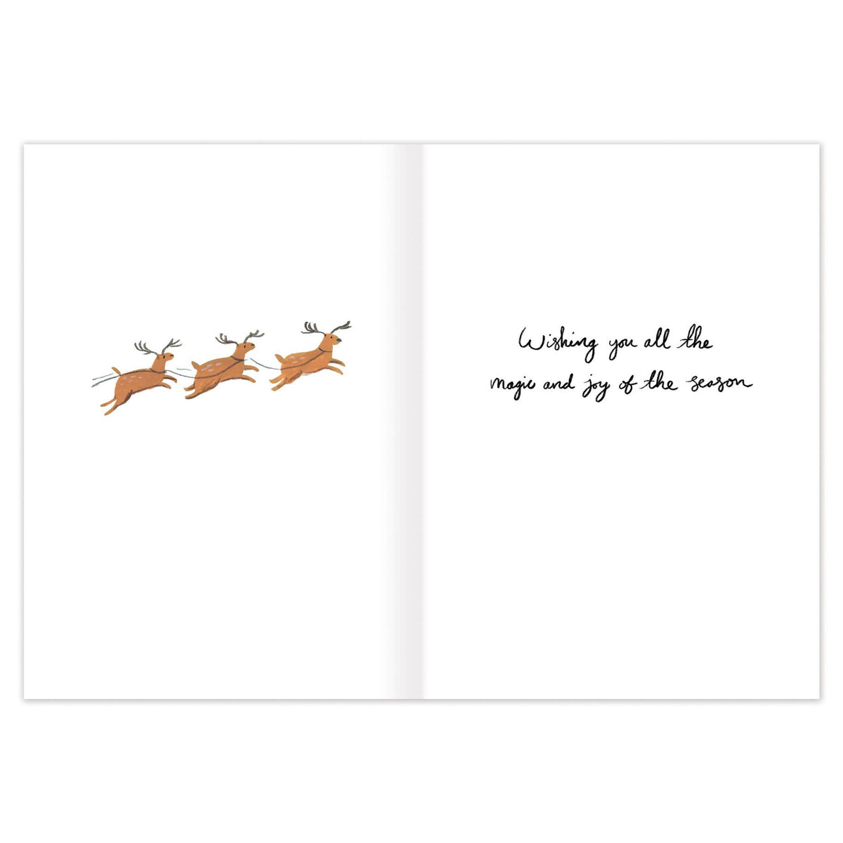 Santa In Flight Holiday Card