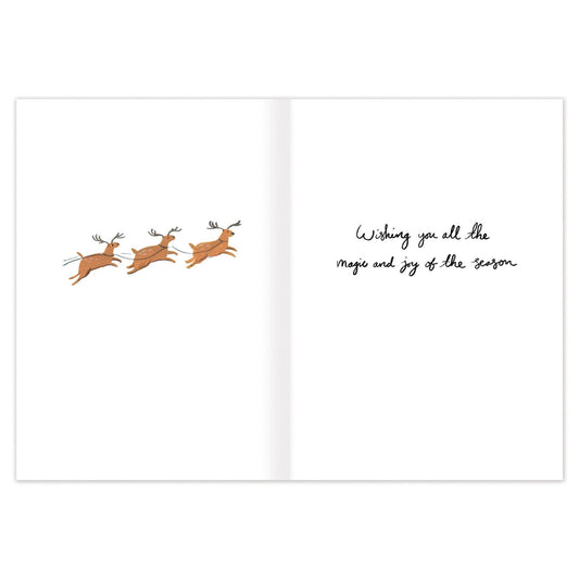 Santa In Flight Holiday Card