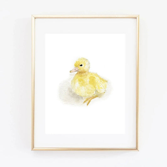 Duckling Watercolor Art Print
