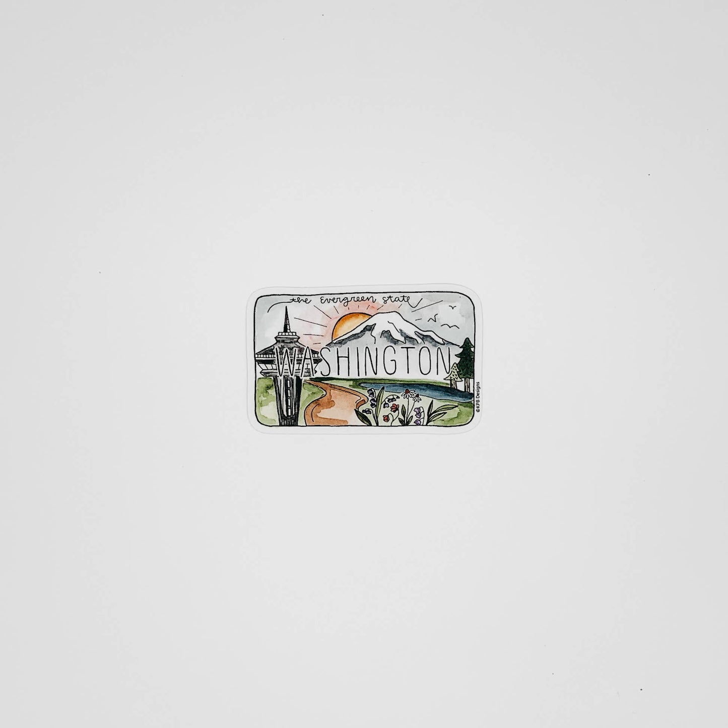 Washington Rectangle Vinyl Sticker