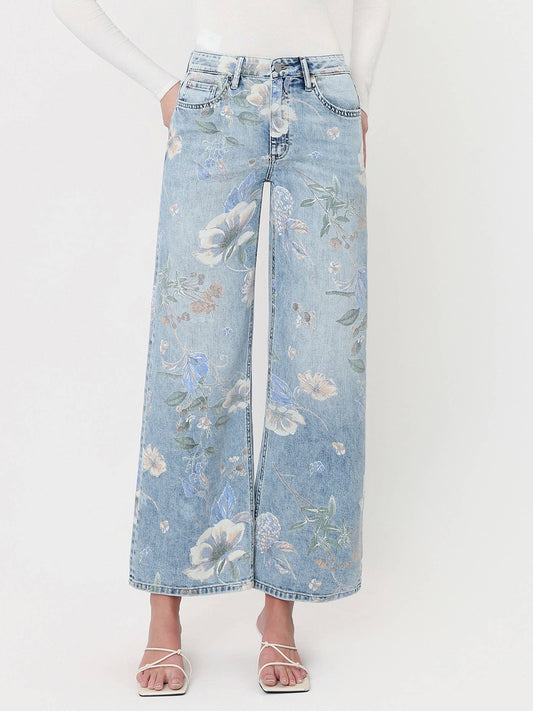 Super High Rise Floral Denim