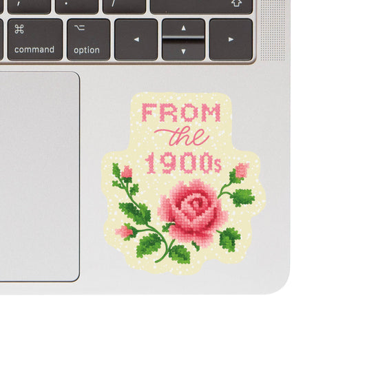 Funny Clever 1900 Cross Stitch Sticker