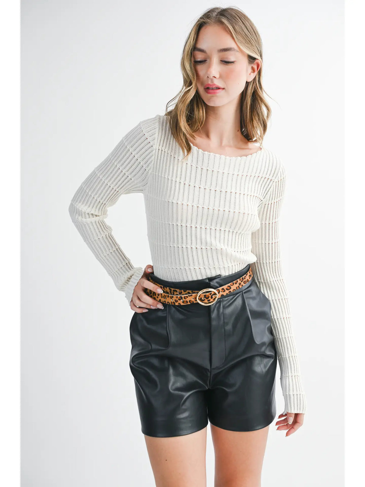 Rashada Openwork Knit Top