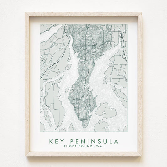 Key Peninsula Map Print