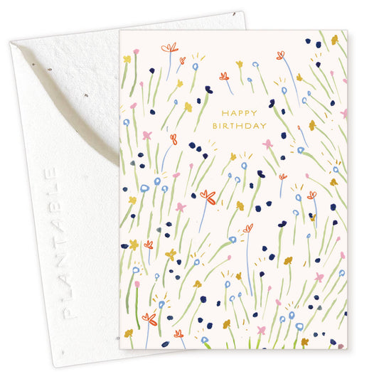 Sweetest Stems Sprout - Birthday Mini Greet Card (2.5"x3.5")