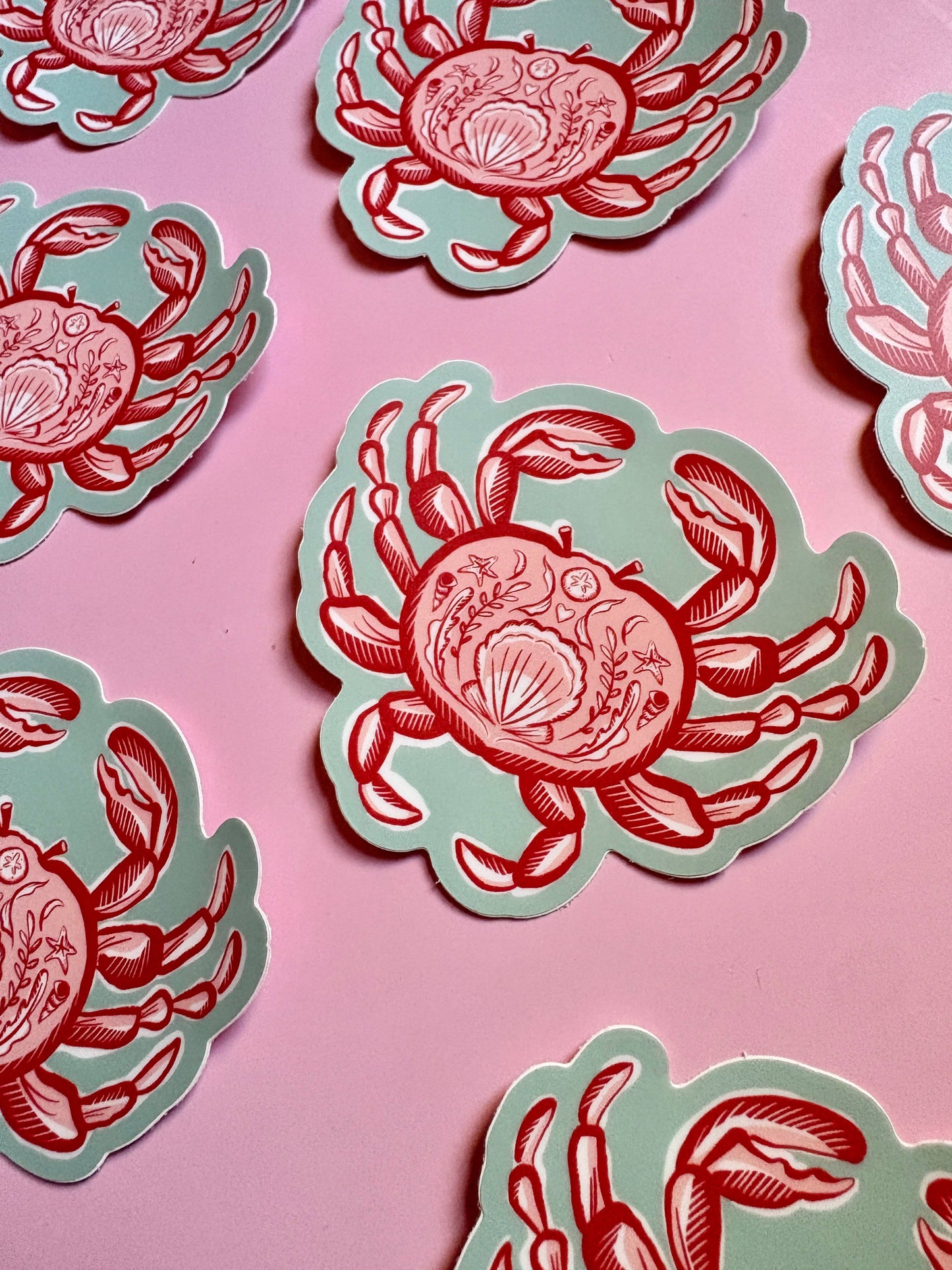 Crab Sticker, Dungeness Crab, Beach, Sea Food, Shell