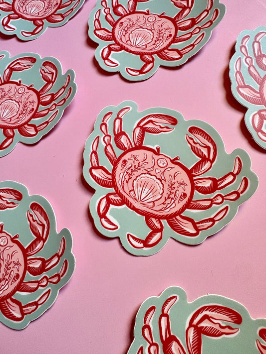 Crab Sticker, Dungeness Crab, Beach, Sea Food, Shell