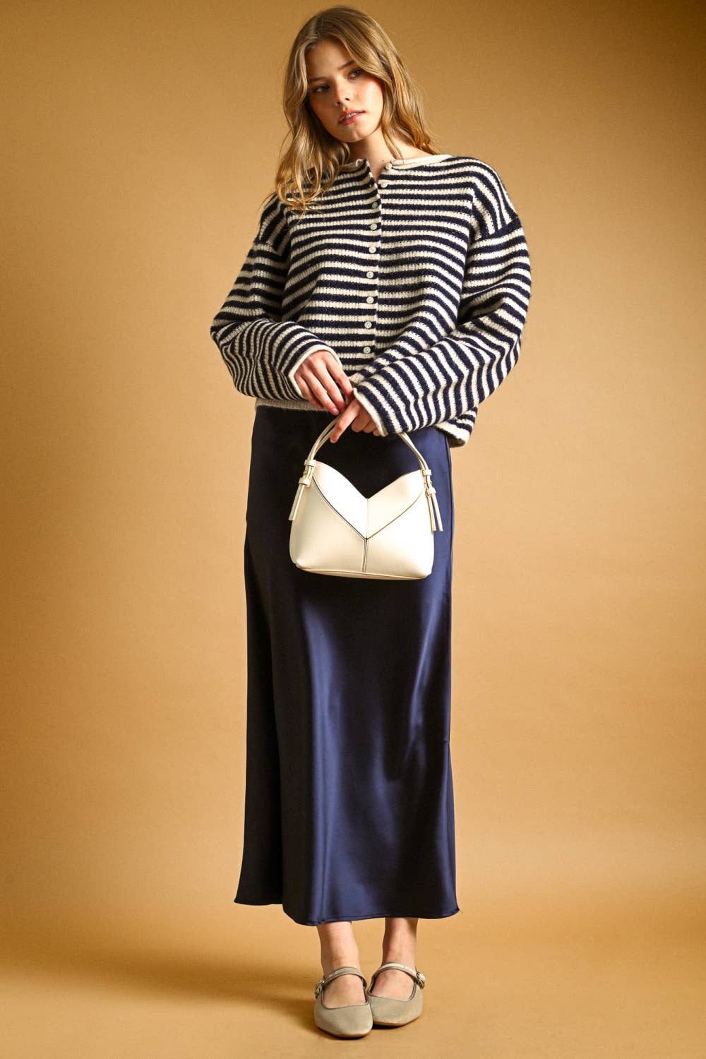 Button Front Ribbed Cardigan