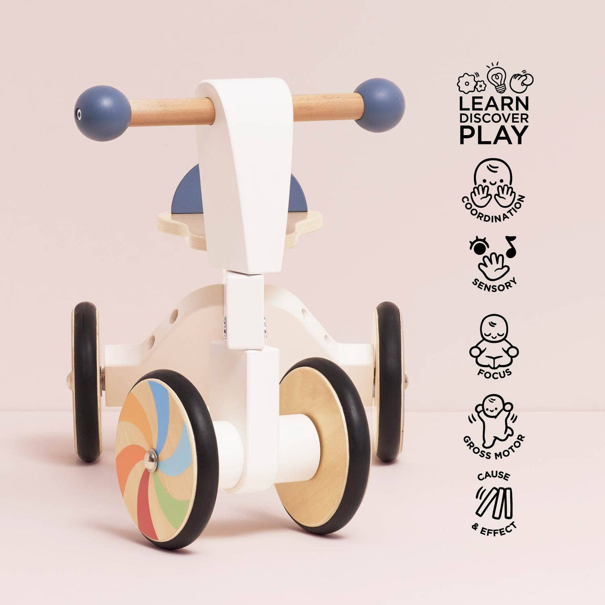 Wooden Rainbow Ride-On Trike