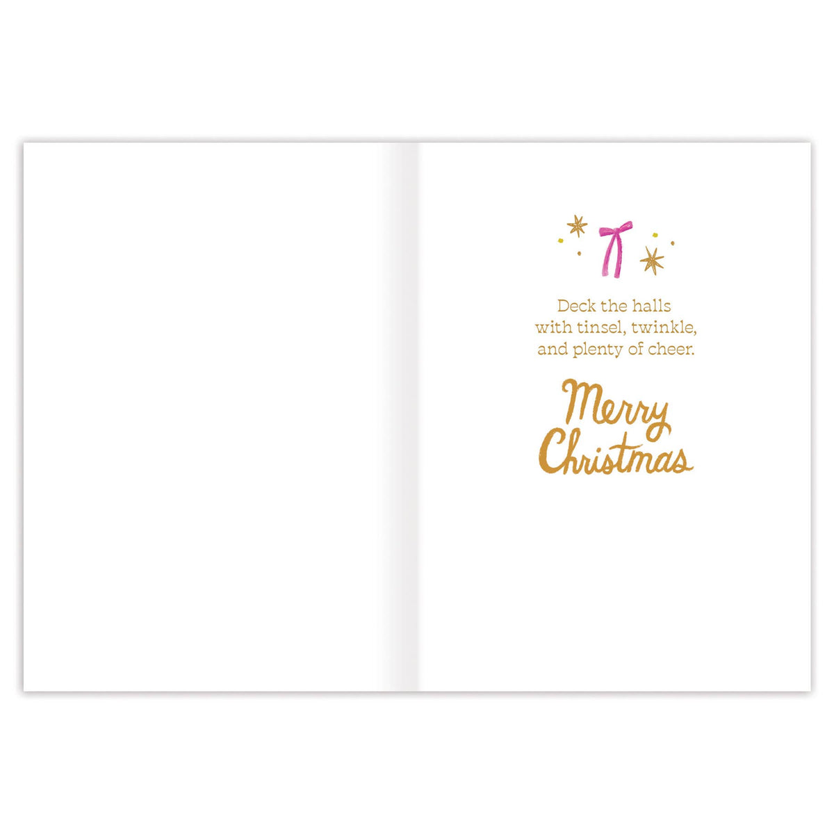Santa Trimming Tree Holiday Card