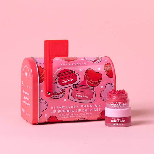Strawberry Macaron Valentine's Day Lip Care Set