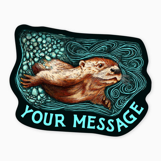 River Otter - 3" Name Drop Sticker