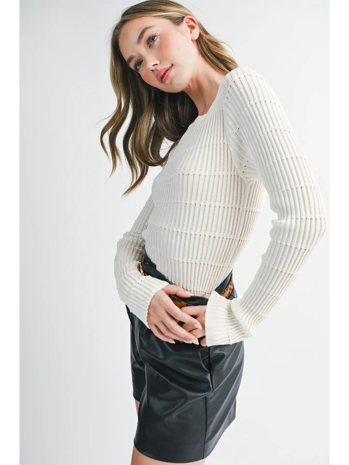 Rashada Openwork Knit Top