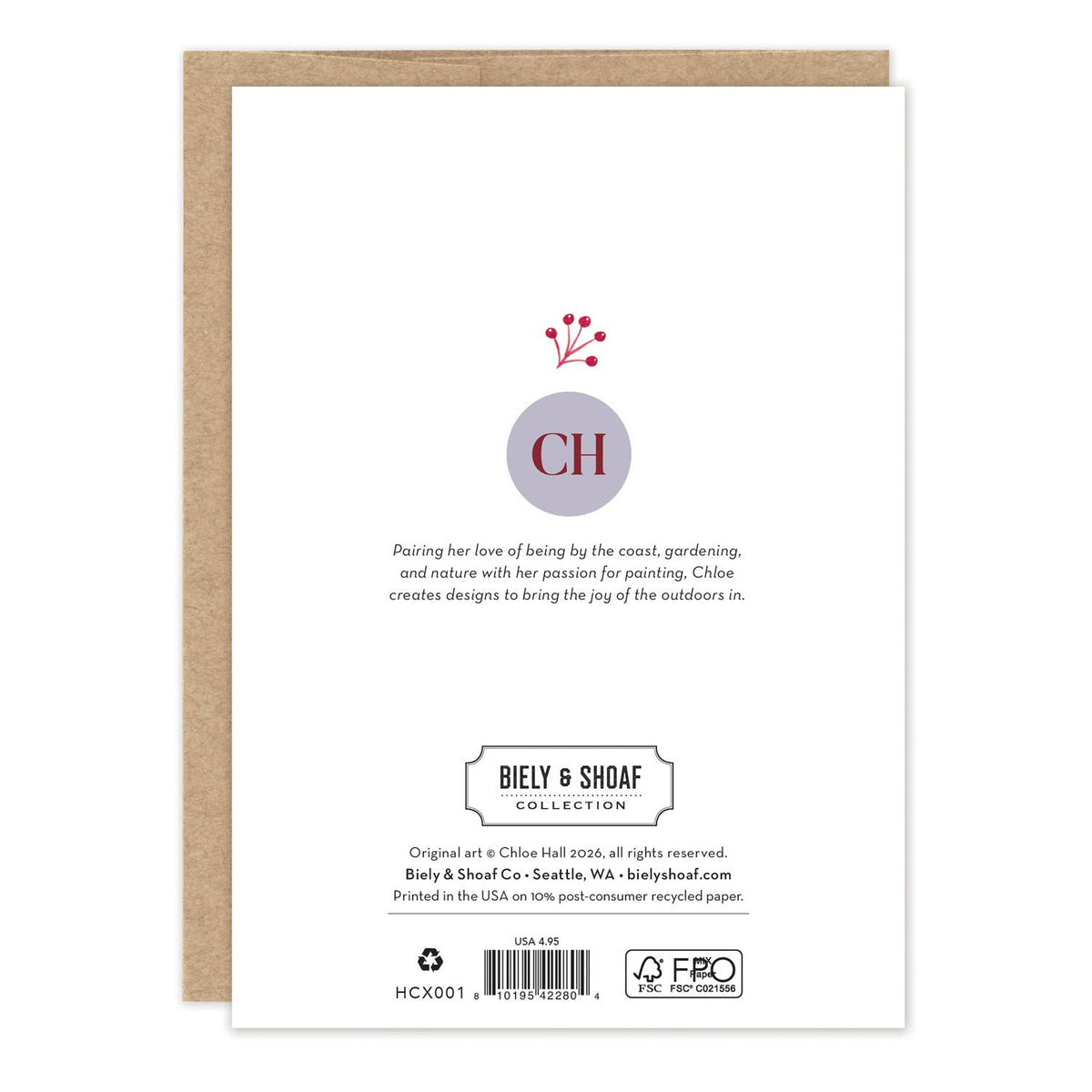 Wreath Merry Christmas Holiday Card