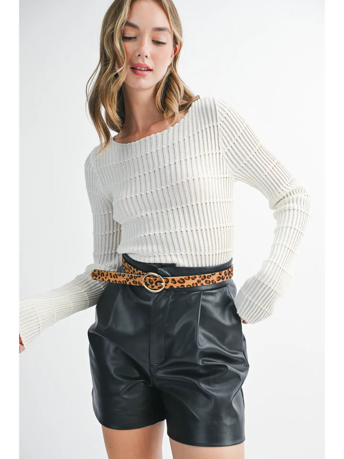 Rashada Openwork Knit Top