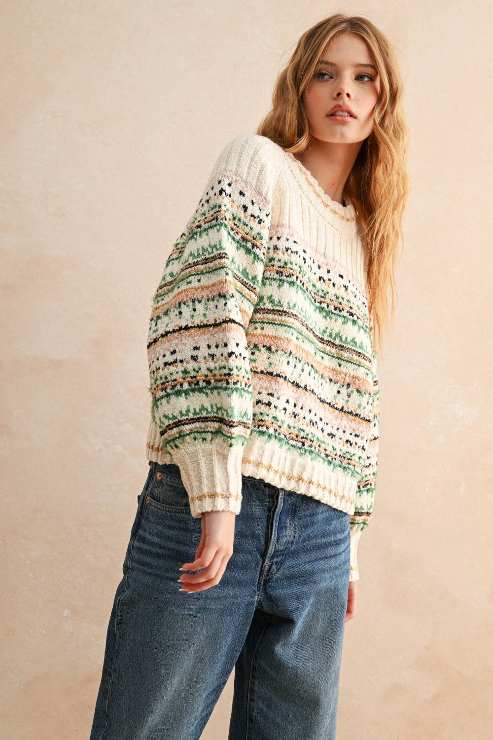 MULTI COLOR SWEATER TOP