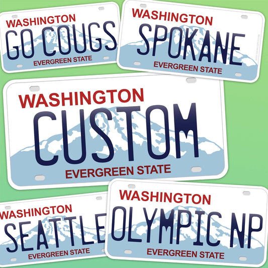 Washington License Plate Stickers - Custom WA City Decals