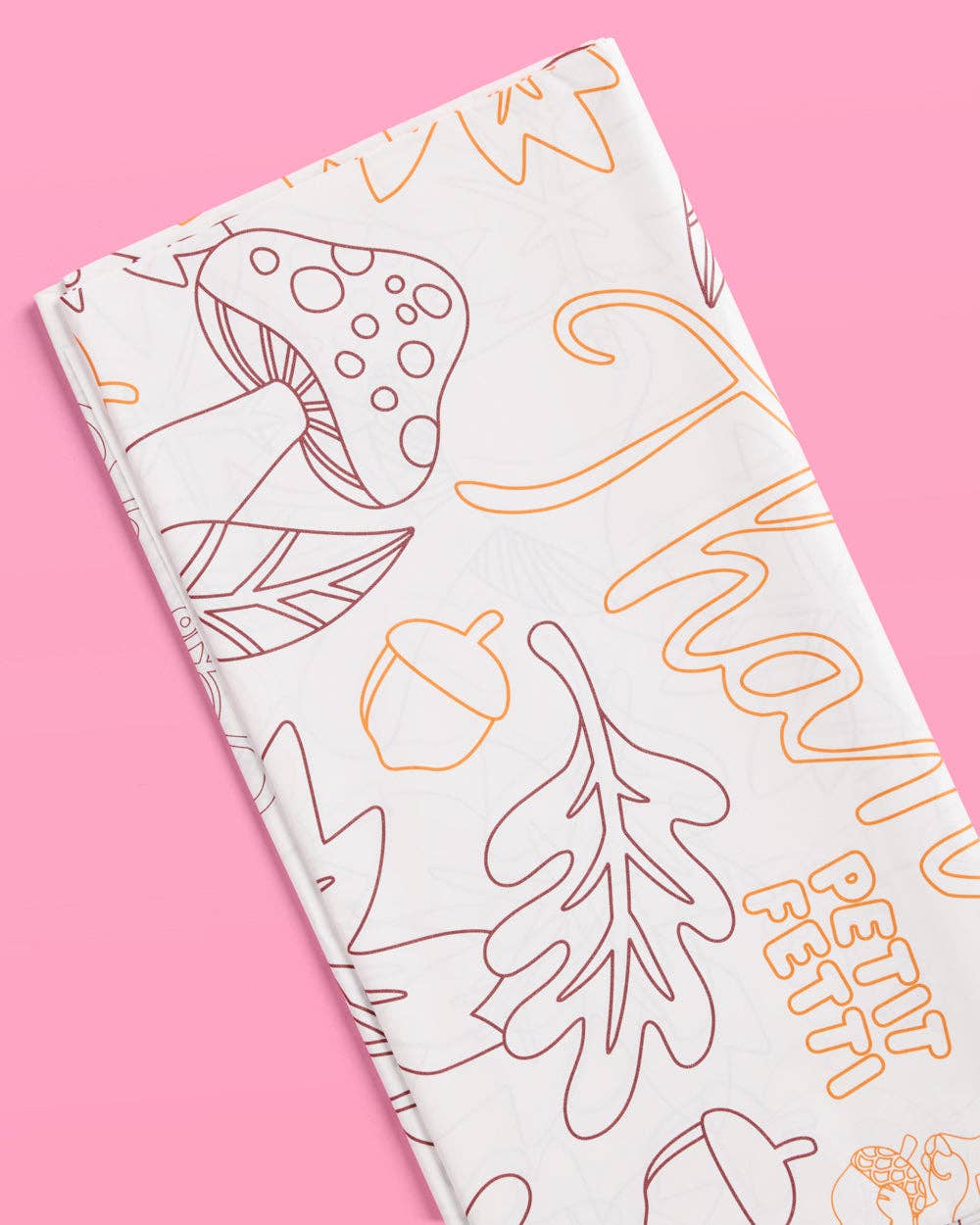 Give Thanks Paper Tablecloth - coloring tablecloth, fall, thanksgiving decor